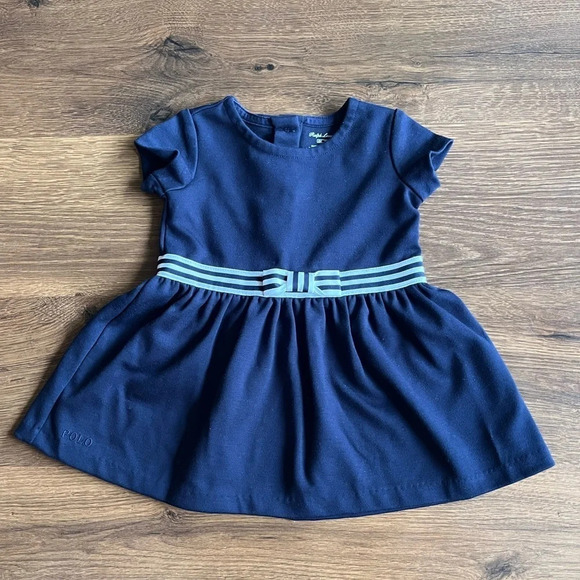 Ralph Lauren Baby Girl Ponte Roma Dress - Picture 2 of 8